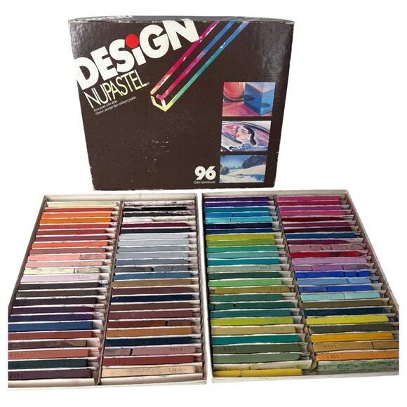 FaberCastell Other - FaberCastell Design NuPastel Set Of 96 Firm Sticks With Box Used Vintage